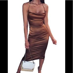 Celsius sexy spaghetti strap backless party dress New